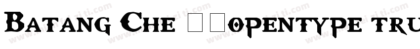 Batang Che 常规opentype truetype)是什么字体转换